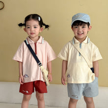 將圖片載入圖庫檢視器 XZ260860TG-夏季｜Polo短袖｜短褲套裝
