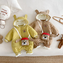 將圖片載入圖庫檢視器 ZDL5067LS-冬季小狗連身衣｜夾棉連帽爬服
