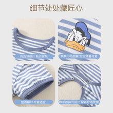 Load image into Gallery viewer, A60005LS-夏季｜條紋純棉｜短袖連體爬服
