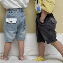 將圖片載入圖庫檢視器 XK260942PA-夏季｜寬鬆休閒｜牛仔五分短褲
