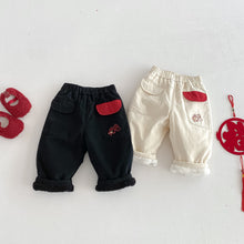 將圖片載入圖庫檢視器 ZDK5673PA-冬季金魚撞色羊駝絨長褲
