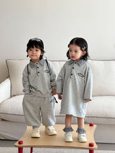 將圖片載入圖庫檢視器 CQ260851TG-春秋季格子翻領運動兩件套&amp;連衣裙
