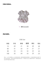 將圖片載入圖庫檢視器 624001TG-夏季｜格紋泡泡袖｜女童短袖花苞裙組
