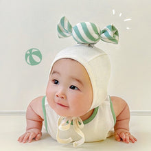Load image into Gallery viewer, 51410LS-Summer Korean Candy Print Style Bodysuit Set + Hat 
