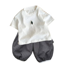 Load image into Gallery viewer, M627177TG-夏季｜簡約純棉｜短褲套裝
