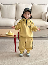 將圖片載入圖庫檢視器 CZ260694TG-春秋季拉鍊立領寬鬆運動兩件套
