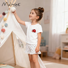 將圖片載入圖庫檢視器 111015TG-夏季女童圓領短袖套裝
