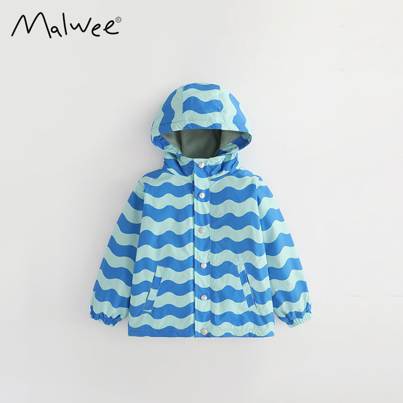 10719SE-秋冬波浪加厚鋪絨外套