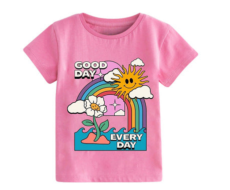 H22029SE-夏季女童good day短袖上衣