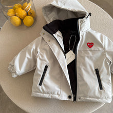 Load image into Gallery viewer, NT625SE-Winter Boys and Girls Love Heart Plush Thickened Hooded Jacket
