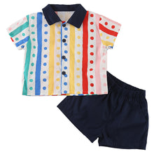 Load image into Gallery viewer, XQ260731TG-夏季｜波點印花｜襯衫套裝
