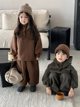 將圖片載入圖庫檢視器 25D02TG-冬季一體絨連帽加厚兩件套
