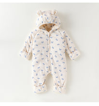 將圖片載入圖庫檢視器 D25293LS-冬季北歐風夾棉熊耳多連帽外出連體衣
