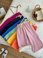 將圖片載入圖庫檢視器 2025D299PA-秋冬季百搭休閒寬鬆加絨收腳長褲
