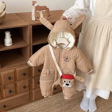 將圖片載入圖庫檢視器 ZDL5067LS-冬季小狗連身衣｜夾棉連帽爬服
