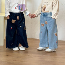 Load image into Gallery viewer, CK260814PA春秋牛仔長褲｜小熊直筒款
