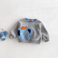 Load image into Gallery viewer, ZDY5217SE-冬季可愛動物貼布套頭長袖上衣&amp;保暖長褲
