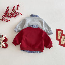 將圖片載入圖庫檢視器 ZDY5661SE-冬季翻領拜年衛衣｜加絨套頭上衣
