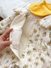 將圖片載入圖庫檢視器 K2801LS-冬季碎花蝴蝶結加絨連體爬服
