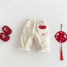 將圖片載入圖庫檢視器 ZDK5673PA-冬季金魚撞色羊駝絨長褲
