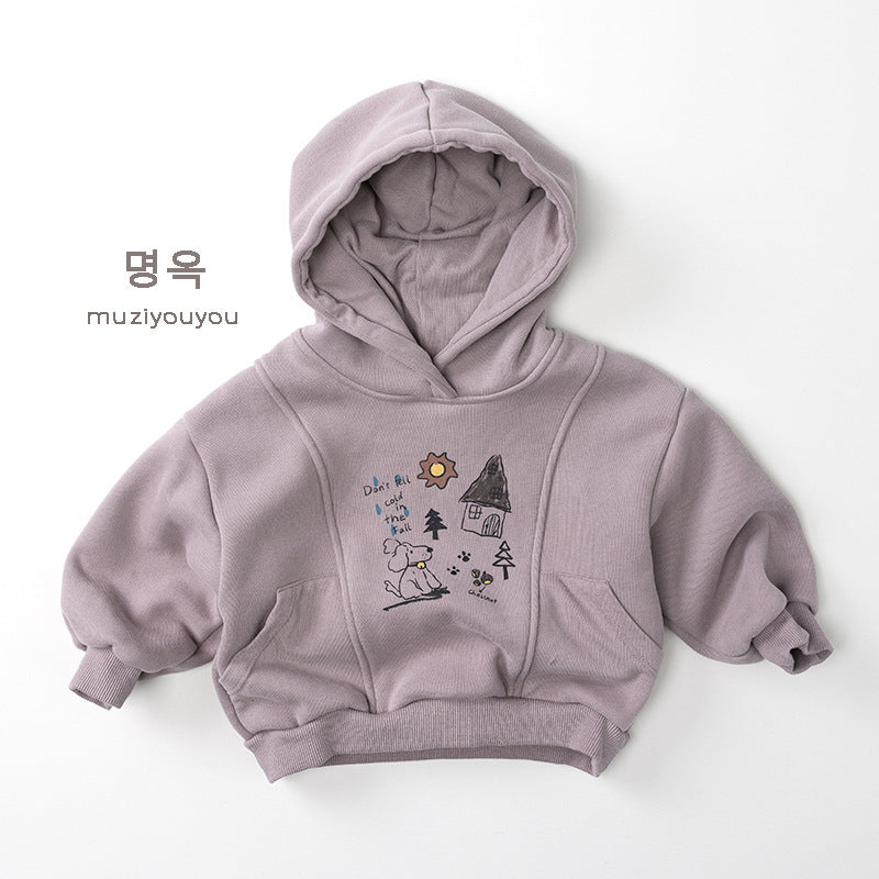 25275SE-冬季連帽加絨上衣外套