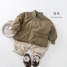 將圖片載入圖庫檢視器 25225SE-冬季韓版雙口袋套頭輕棉服上衣
