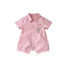 將圖片載入圖庫檢視器 2402254LS-夏款短袖襯衫半袖小熊爬服
