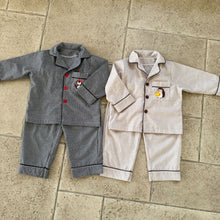 將圖片載入圖庫檢視器 CJ260869TG-春秋季兒童純棉格子家居兩件套
