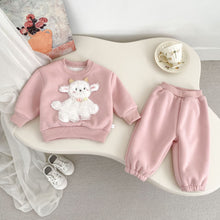 Load image into Gallery viewer, H10638TG-冬季小羊加絨套裝（兩件組）
