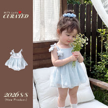 將圖片載入圖庫檢視器 629229LS-夏季｜星星亮片紗裙｜女童吊帶包屁衣
