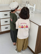 將圖片載入圖庫檢視器 24X06SE-夏季後背四小人印花短袖T
