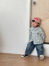 將圖片載入圖庫檢視器 CC260820SE-春秋季刺繡小馬格紋長袖襯衫
