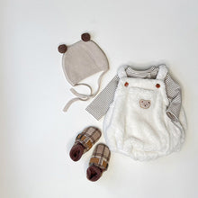 Load image into Gallery viewer, Y5230LS-Winter Cute Bear Plush Single Pocket Sling Bodysuit 

