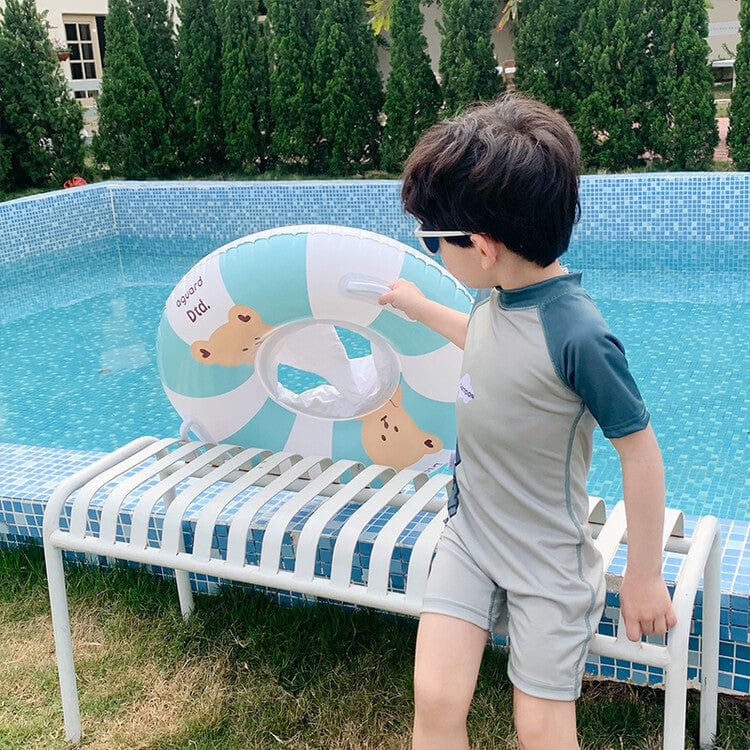 51506LS-夏季恐龍可愛簡約速乾防曬泳衣【許願款】