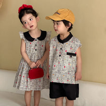 將圖片載入圖庫檢視器 XZ260789TG-夏季背心兄妹套裝
