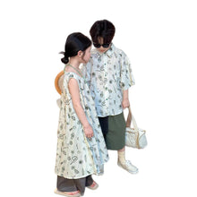 Load image into Gallery viewer, 2025X123TG-Summer Korean version of short-sleeved shirt and shorts suit for boys and girls &amp; casual vest dress 
