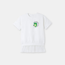 Load image into Gallery viewer, DG20037DS-夏季短袖鱷魚紗裙洋裝
