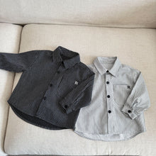將圖片載入圖庫檢視器 CC260843SE-春秋季純棉條紋長袖襯衫
