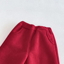 將圖片載入圖庫檢視器 ZDK5703PA-冬季復古拜年毛毛加絨休閒長褲
