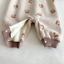 將圖片載入圖庫檢視器 ZDL5184LS-冬季條紋羊駝絨加絨連體爬服
