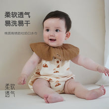將圖片載入圖庫檢視器 D25028LS-四季刺繡防吐奶紗布圍兜【兩條起批】
