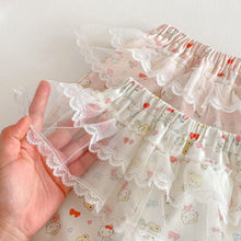 Load image into Gallery viewer, ZCK6077LS-春季貓咪印花蕾絲花邊長褲
