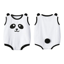 將圖片載入圖庫檢視器 QT10006LS-夏季笑臉貓熊無袖三角爬服
