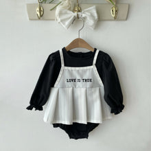 將圖片載入圖庫檢視器 Y9581LS-春季女寶假兩件裙式連身包屁衣&amp;髮式&amp;兩件套
