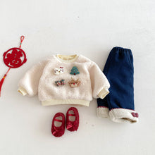 將圖片載入圖庫檢視器 ZDK5708PA-冬季超萌蝴蝶結加絨牛仔長褲
