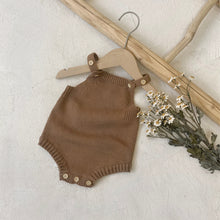 Load image into Gallery viewer, MY9404LS-Autumn and winter oatmeal color dotted sling knitted bodysuit 
