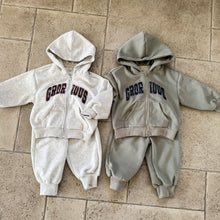 將圖片載入圖庫檢視器 CZ260863TG-春秋季復古字母連帽休閒兩件套
