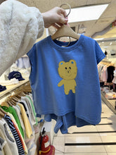 Load image into Gallery viewer, Y8516TG-Summer cute bear print cotton top + shorts set 
