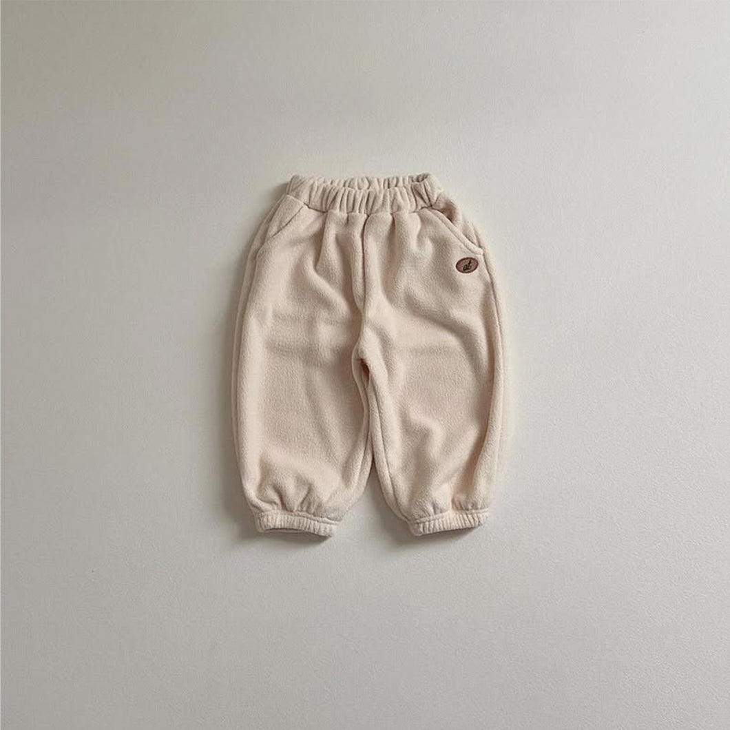 Y5533PA-秋冬雙面絨童褲｜保暖字母款