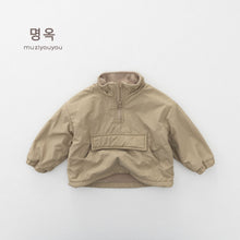 Load image into Gallery viewer, 26222SE-秋冬格紋搖粒絨半拉鍊外套
